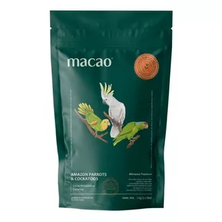 Croquetas Para Loro Premium Amazonas Y Cacatuas Macao 1 Kilo