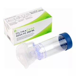 Aerocamara Bivalvulada De Adulto Desmontable 350 Ml Color Transparente Con Azul