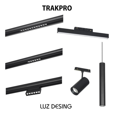 Riel Magnético 3 Metros De Aplicar Trak Pro Ap3m Negro Gmg