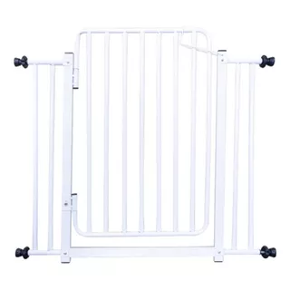 Grade Reforçada Porta Portão Pet Criança Segurança 84/89 Cm Cor Branco