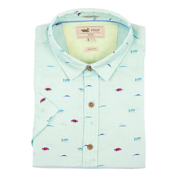 Camisa M/c Rockford Shr-nature-sum22 Fishes Para Hombre