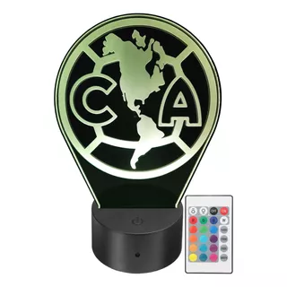 Lámpara Led Club América Fútbol Acrílico Rgb Personalizada