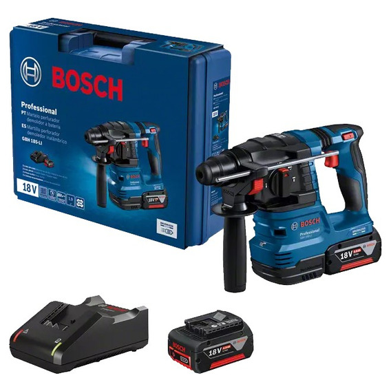 Rotomartillo Bosch Gbh 185-li + Cargador + 2 Bater. 4675rpm 