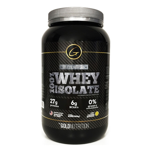 Whey Protein Isolate 100% 908g Vainilla Gold Nutrition