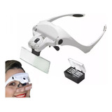 Lupa De Cabeza 5 Lentes Intercambiables Luz Led