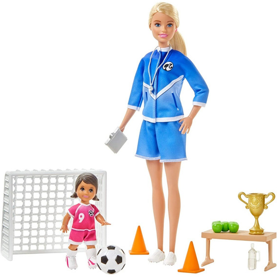 Barbie Muñeca Entrenadora De Futbol Futbolista Soccer