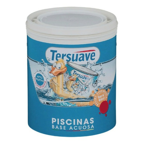 Pintura Piletas Acuosa 1 Lt Tersuave Azul Z/ Flores Esege 