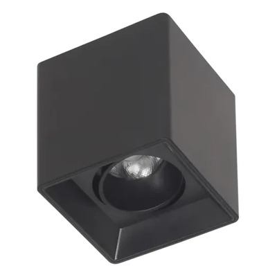 Aplique De Techo Axe1 Policarbonato 1xgu10 Negro Negro