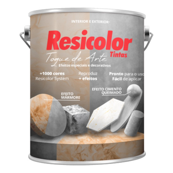 Revestimiento Acrílico Cemento Quemado Resicolor 4,5 Kg