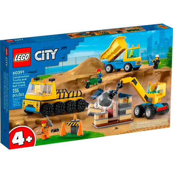 Camion De Construccion Lego Y Grúa 235pcs 60391