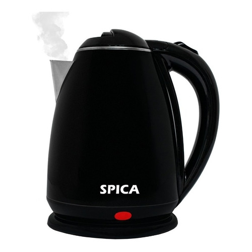 Jarra Pava Electrica Spica Sp-930 Acero Inoxidable Mate Cafe Color Negro