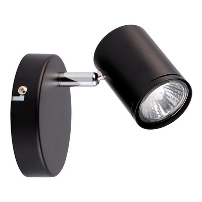 Aplique 1 Luz Negro Cromo Moderno Apto Led U1031 Mks