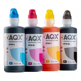 Combo Tinta Profesional Aqx 4 X 250ml Para Impresoras Epson L3150 L3110 L4150 L210 L375 L365 L220 L395 +