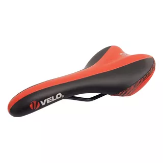 Selim Banco Velo Rm Preto/vermelho Bike Bicicleta