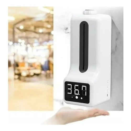 Dispensador Con Sensor Inteligente Termómetro Y Dispensador Color Blanco