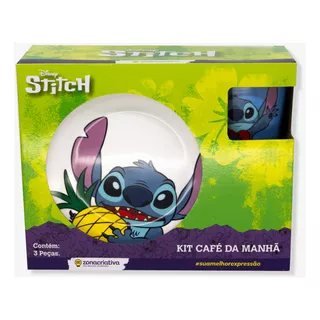 Kit Alimentação Stitch Disney Cerâmica - Zc
