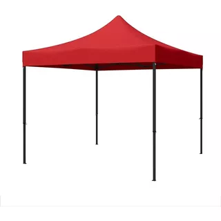 Gazebo Plegable Toldo Super Reforzado 3x3x3 Filtro Uv Pf Color Rojo