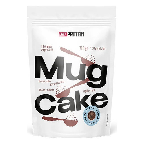 Mug Cake Chef Protein Sabor Cacao 700 Grs. 10 Servicios