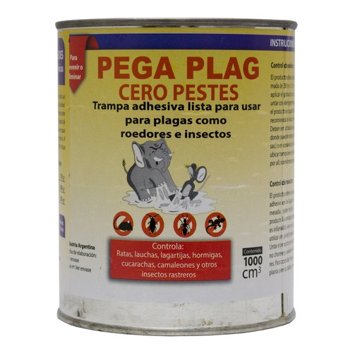 Pega Plag pegamento roedores 20x15cm adhesiva 1kg