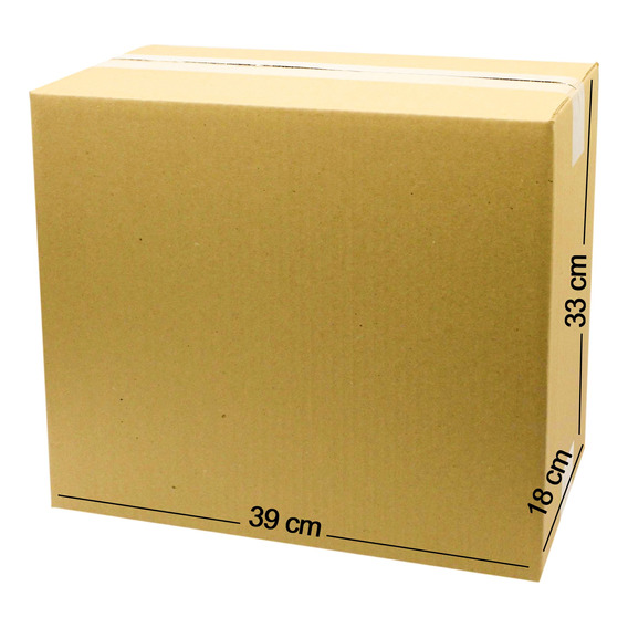 Caja Carton E-commerce 39x18x33 Cm Envios Paquete 10 Piezas