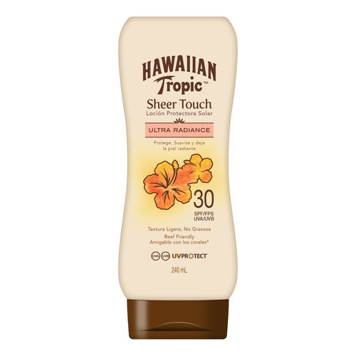 Protector solar  Hawaiian Tropic  Sheer Touch 30FPS  en loción 240mL