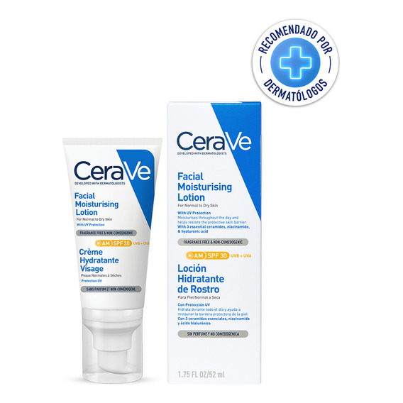 Loción Hidratante De Rostro Cerave Fps30 52ml Momento de aplicación Día para piel normal a seca