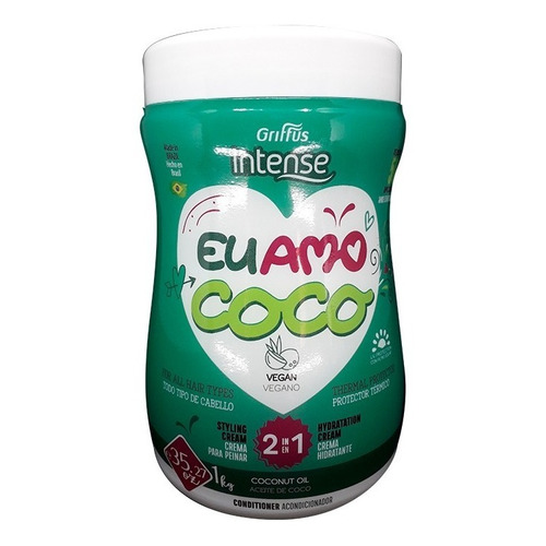 Mascarilla Vegana Coco Griffus Brasil Para Cabello Seco 1k