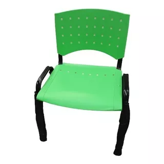 Silla De Escritorio Zr Equipamientos Lisy Fija Plástica S/brazos  Verde