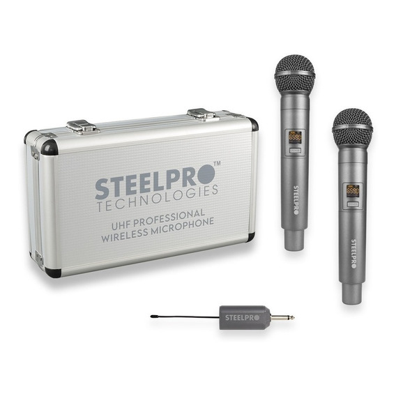 Micrófonos Uhf Inalámbricos Steelpro U1215p 50m 48frecuencia