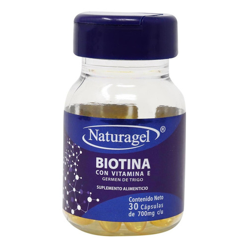 Biotina Con Vitamina E 30 Cápsulas Naturagel.