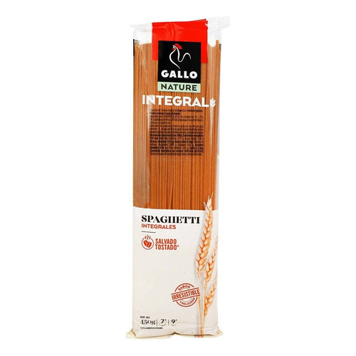 Pastas Gallo Spaguetti Integral 450g