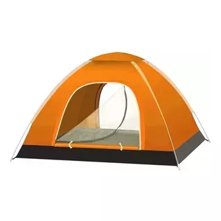 Barraca De Acampamento Camping Automática Pop Up 4 Pessoas Cor Laranja