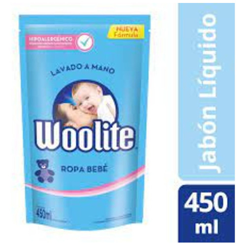 Woolite Lavado a Mano Bebé jabón líquido repuesto 450ml