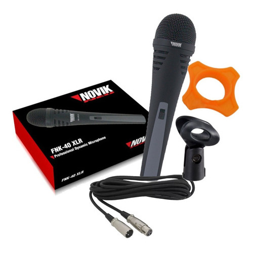Microfono Dinamico Novik Fnk 40xlr C/ Cable Color Negro