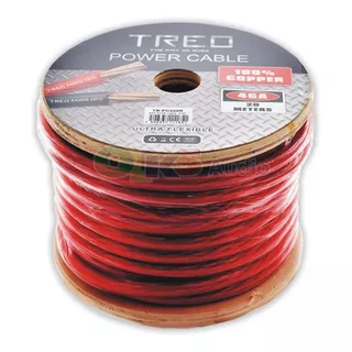 Cable De Corriente Calibre 4 20mt. 100% Cobre Treo Tr-pc420r