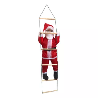 Papai Noel Gigante Boneco 70cm Subindo Escada 110cm