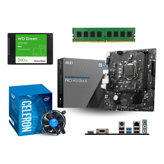 Kit Actualización Intel Celeron 10ma Gen, 8 Gb, 240 Ssd 