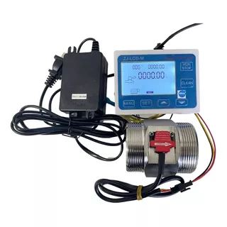 1 Medidor Vazão Dosador Lcd + 1 Sensor De 2 Pol Inox + Fonte