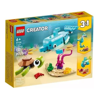 Lego Creator 3 En 1 Delfin Y Tortuga Animal 137 Pcs 31128 Ed