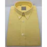 Camisa Algodón Diseño Liso Amarillo Marca Croix