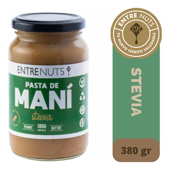 Pasta De Mani Stevia Entrenuts Sin Tacc, Vegana Kosher 370g