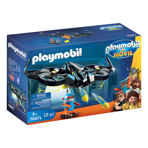 Playmobil The Movie: Robotitron Con Dron 70071 Cantidad De Piezas 18