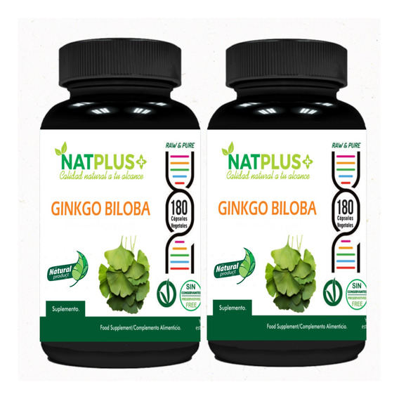 Ginkgo Biloba X 2 Frascos (pack) = 360 Cápsulas De 500mg