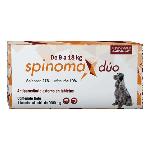 Antiparasitario Externo Spinomax Duo 9 A 18kg
