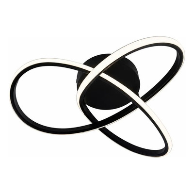 Plafon Led Infinity Negro 40cm Diseño 20w Cct Lda80020-n Negro