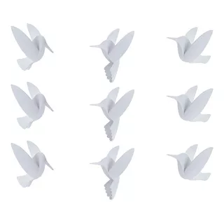 Decoración De Pared Blanco X9 Hummingbird