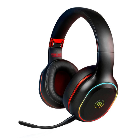 Audífonos Gamer Vibration Maxell Bluetooth Hypershock Rgb Negro Receptor Usb