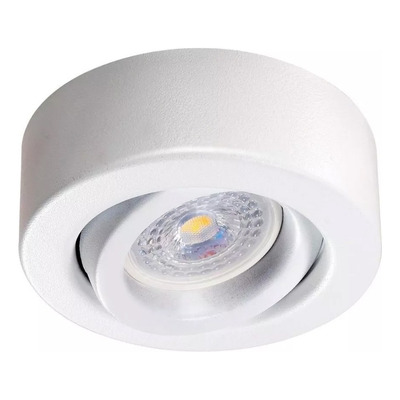 Pack X 10 Spot Plafon Blanco Movil Aplicar Luz Desing