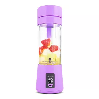 Mini Liquidificador Portátil Shake Whey Suco Cup + Cabo Usb Cor Lilás Voltagem 110v/220v