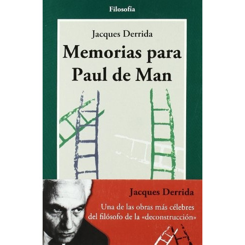 Memorias Para Paul Man, De Jacques Derrida. Editorial Gedisa, Tapa Blanda En Español